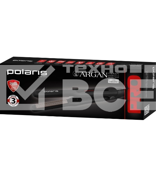 Щипцы Polaris PHSZ 1309TAi Argan Therapy PRO 38Вт макс.темп.:230С черный