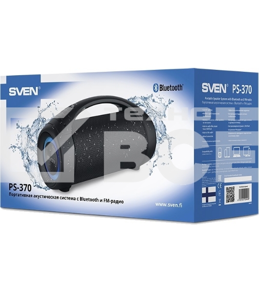 Колонка портативная Sven АС PS-370 черный 40W 2.0 BT