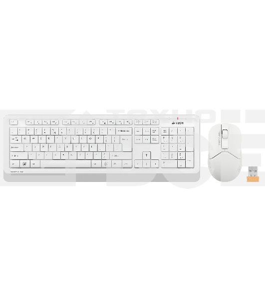 Клавиатура + мышь A4Tech Fstyler FG1012 клав:белый мышь:белый USB беспроводная Multimedia
