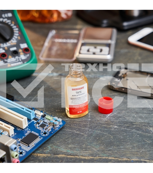 Флюс для пайки Rexant, ТАГС, 30 мл, флакон, блистер