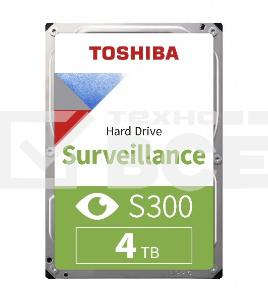 Жесткий диск Toshiba HDD  SATA3 4Tb Surveillance S300 (SMR) 5400  256Mb  (analog HDWT740UZSVA)