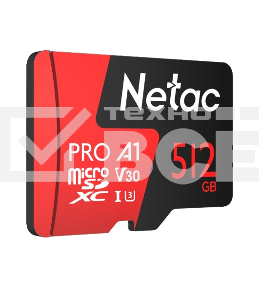 Карта MicroSD card Netac P500 Extreme Pro 512GB, retail version w/SD adapter