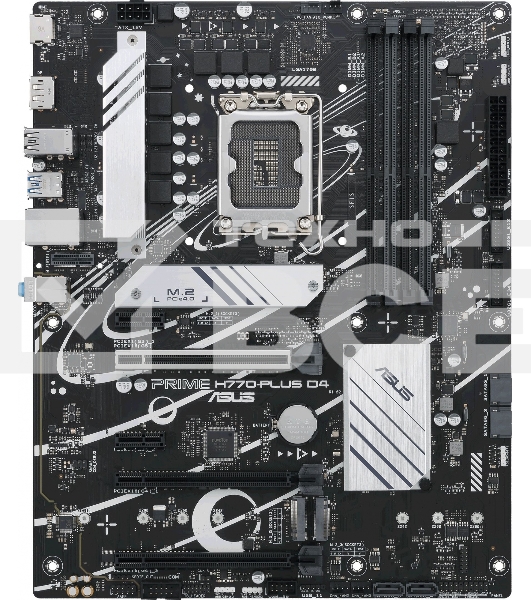 Материнская плата ASUS PRIME H770-PLUS D4, LGA 1700, Intel H770, 4xDDR4, 4xSATA, 3xM.2 PCIe 4.0 x4, 1xPCIe 5.0 x16, 2xPCIe 4.0 x4, 1xHDMI, 1xDP, 1xUSB-C 3.2 Gen 2, 2xUSB 3.2 Gen 2, 3xUSB 3.2 Gen 1, 1x 1Gb LAN, 3x3.5 мм, 7.1, ATX