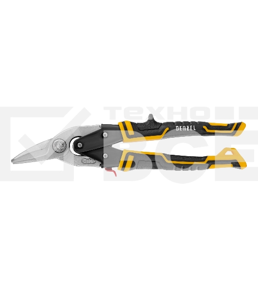 Ножницы по металлу Denzel 270 мм, прямой и левый рез,сталь-СrMo, трехкомп.рук-ки