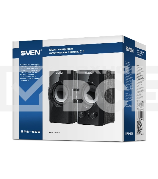 Акустическая система SVEN SPS-606, черный, акустическая система 2.0 (мощность 2x3 Вт(RMS))