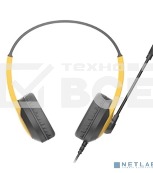 Наушники с микрофоном A4Tech Fstyler FH100U желтый/черный