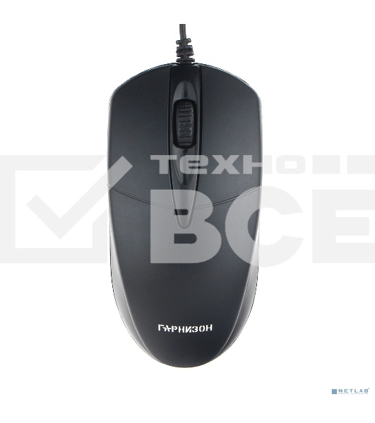 Мышь Гарнизон GM-220, USB, чип- Х, черный,1000 DPI, 2кн.+колесо-кнопка