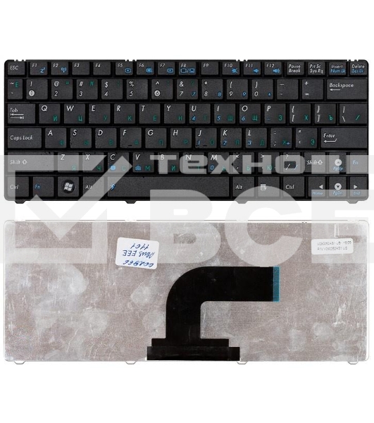 Клавиатура для ноутбука Asus Eee PC 1101 1101HA N10 N10E N10J черная