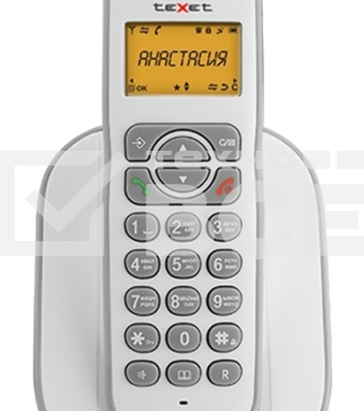 Радиотелефон teXet TX-D4505A Dect белый-серый