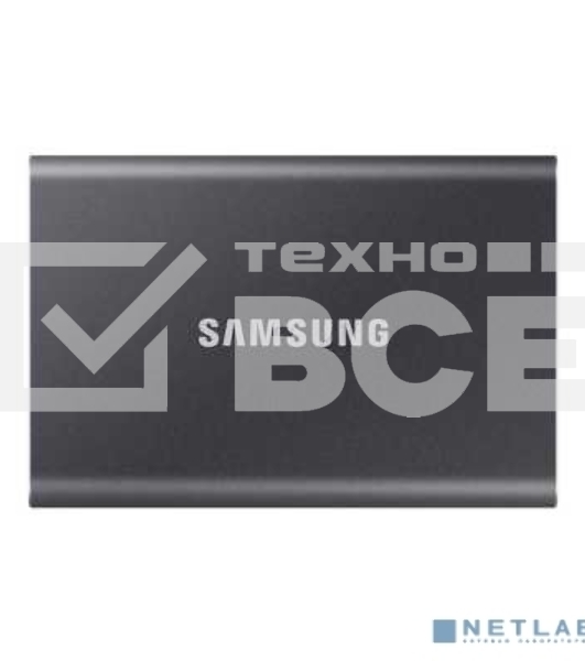 Внешний SSD Samsung T7, 2TB, USB 3.2 Gen 2 Type-C, R/W 1050/1000, титан