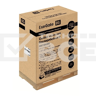 Источник бесперебойного питания On-line ExeGate PowerExpert TL-575-10kVA.192V.LCD.AVR.T.USB.RS232.SNMP <10000VA/10000W, On-Line, PF=1, LCD, клеммы, RS232, USB, SNMP-slot, встроенные батареи 12V 7.2Ah - 16шт, возможность подключения до 4 внешних батарейных