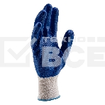 Перчатки полиэфирные Сибртех с синим нитрильным покрытием, размер L, 15 класс вязки, фото4