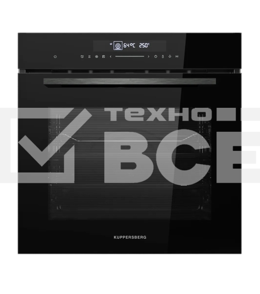 Встраиваемый духовой шкаф Kuppersberg HT 613 Black, High-Tech, объем 72 л, 12 режимов работы, быстрый нагрев, телескопические направляющие, доводчик двери, таймер, термощуп, 3 стекла в дверце, сенсорное управление, блокировка от детей, энергоэффективность