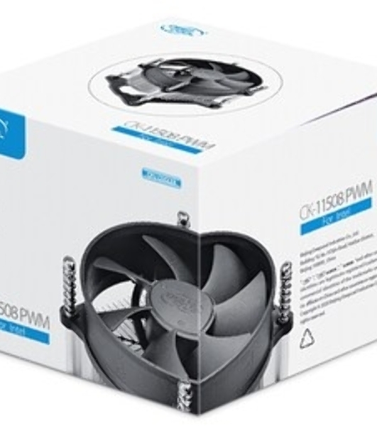 Кулер для процессора DEEPCOOL CK-11508 PWM черный, 92 мм, алюминий, 2200 об/мин, 30.1 дБ, 4 pin, 65 Вт, 70 мм
