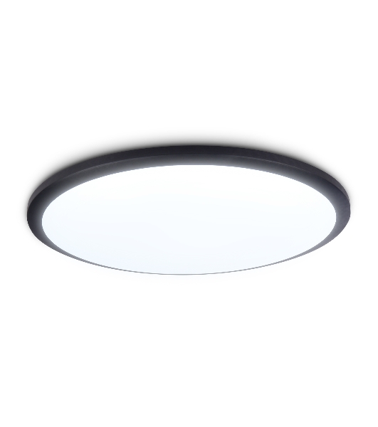 Потолочный светодиодный светильник Ambrella light FZ1235 BK черный IP44 48W 6400К D450*55 (Без ПДУ)