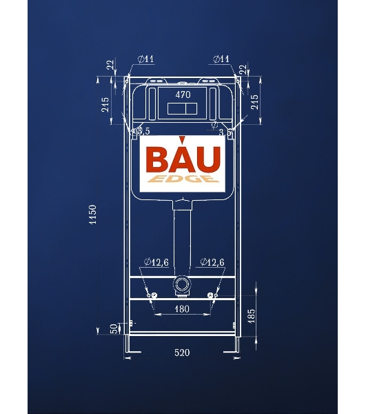 Комплект BAU 6 в 1: инсталляция BAU PRO для подвесного унитаза, унитаз подвесной безободковый торнадо обратного потока Bau Dream 52х36 Hurricane-5, сиденье быстросъемное микролифт, кнопка смыва из стекла BAU Dream дизайнерская, черная