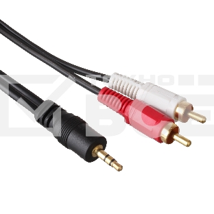 Кабель аудио Exegate 3.5mm Jack M - 2xRCA M 5м позолоченные разъемы