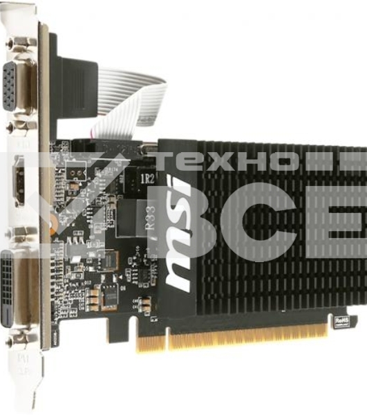 Видеокарта MSI PCI-E GT 710 2GD3H LP nVidia GeForce GT 710 2048Mb 64bit DDR3 954/1600 DVIx1/HDMIx1/CRTx1/HDCP Ret low profile