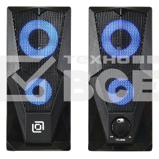 Колонки Oklick OK-127 2.0 черный 6Вт