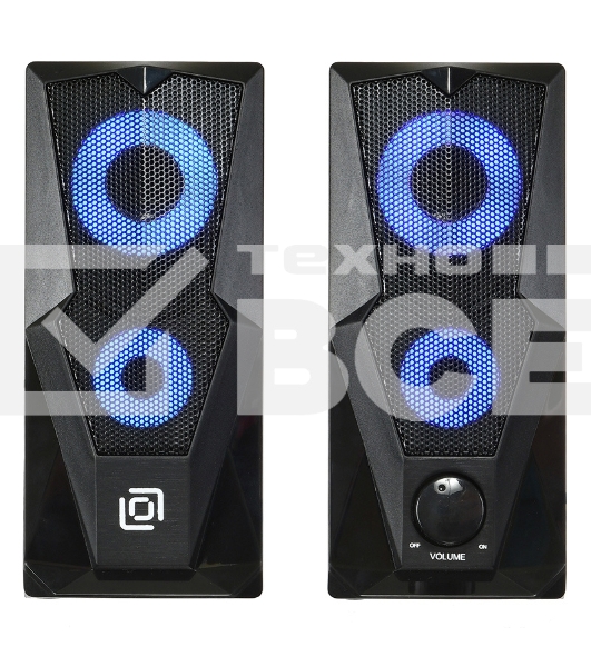Колонки Oklick OK-127 2.0 черный 6Вт