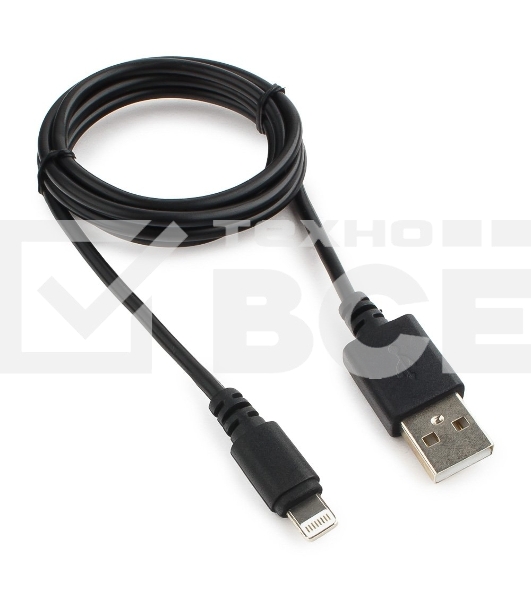 Кабель USB Cablexpert CC-USB-AP2MBP AM/Apple, для iPhone5/6 Lightning, 1м, черный, пакет