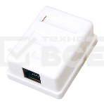 Розетка компьютерная 1-м ОП RJ45 CAT 5E бел. Rexant 03-0121, фото 1