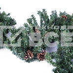Еловый шлейф 2,7 м  с шишками, объем 36 см, фото4