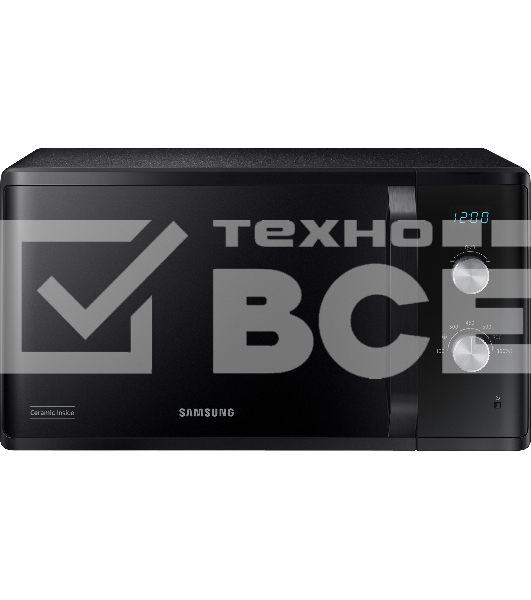 Микроволновая печь Samsung MS23K3614AK черный, 23 л, 800 Вт, переключатели - поворотный механизм