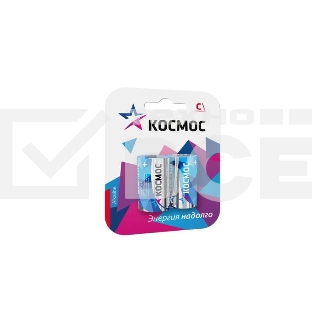 Элемент питания Космос алкалиновый LR LR14 Максимум BP2 (блист.2шт)