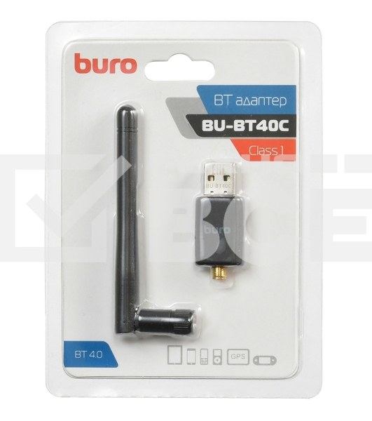 Адаптер USB Buro BU-BT40С Bluetooth 4.0+EDR class 1 100м черный
