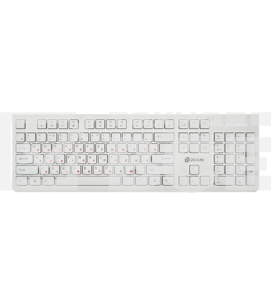 Клавиатура Oklick 505M белый USB slim