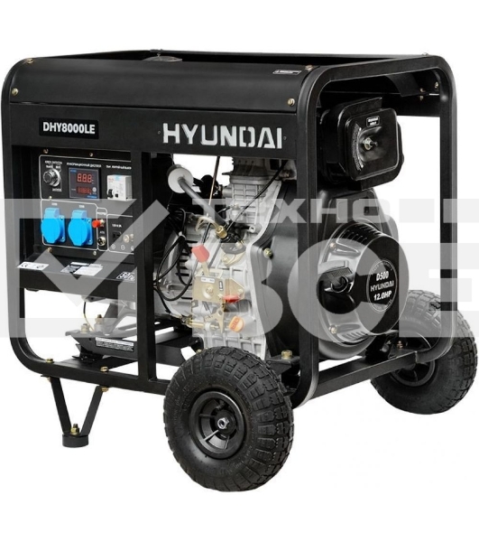 Электрогенератор дизельный Hyundai DHY8000LE, 6.5 кВт, 79 дБ, 111 кг