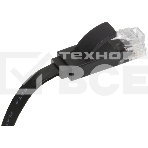 Патч-корд Greenconnect плоский прямой PROF 15.0m UTP медь, кат.6, черный, позолоченные контакты, 30 AWG, Premium ethernet high speed 10 Гбит/с, RJ45, T568B (GCR-LNC616-15.0m), фото2