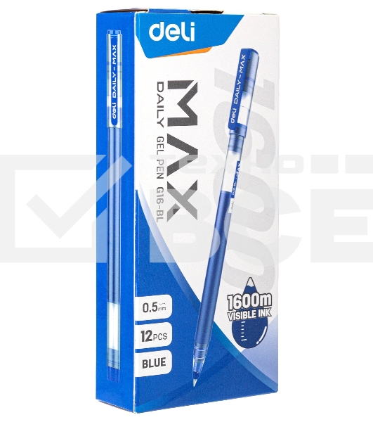 Ручка гелевая Deli EG16-BL Daily MAX 0.5мм синий синие чернила