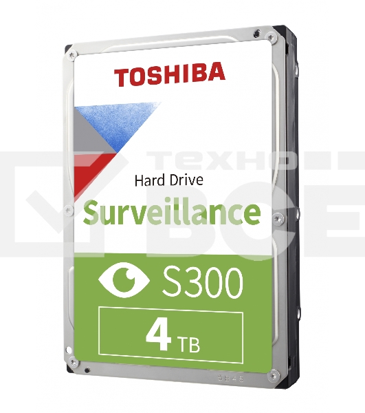 Жесткий диск Toshiba HDD  SATA3 4Tb Surveillance S300 (SMR) 5400  256Mb  (analog HDWT740UZSVA)
