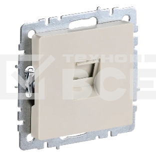 Розетка компьютерная СП RJ45 кат.5E BRITE РК10-БрКр беж. IEK BR-K10-1-K10