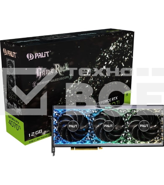 Видеокарта Palit RTX4070Ti GAMEROCK 12Gb 192 GDDR6X 2310/21000 HDMIx1 DPx3 HDCP Ret