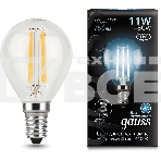 Лампа филам. Gauss Filament 11Вт цок.:E14 шар 220B 4100K св.свеч.бел.ней. (упак.:10шт) (105801211), фото3