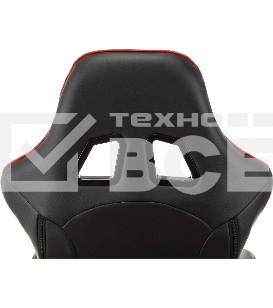 Кресло игровое Бюрократ VIKING 4 AERO RUS белый/синий/красный/черный, искусст. кожа/ткань, две подушки