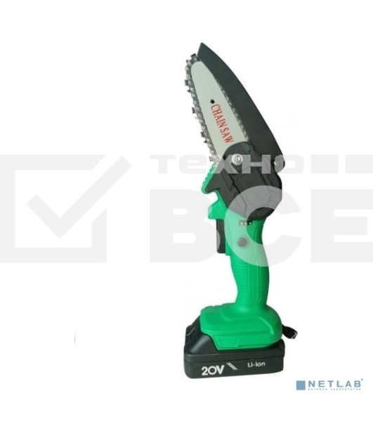 Пила цепная аккумуляторная ZITREK GreenSaw 20 Extra power { 20В, 3Ач Li-ion аккум. 1шт, 1,5Ач Li-ion аккум. 1шт, ЗУ }