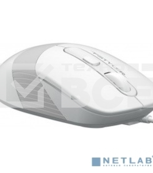 Мышь проводная A4Tech Fstyler FM10 белый/серый, 1600 dpi, USB, кнопки - 4