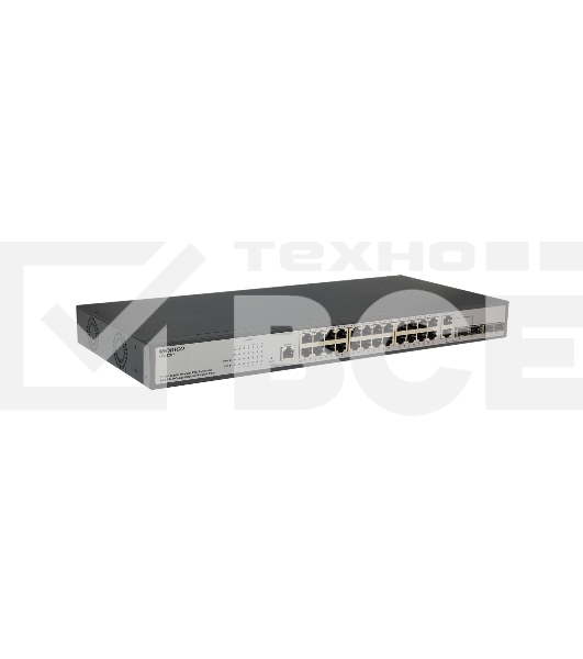 Коммутатор ORIGO Managed L2 Switch 24x1000Base-T PoE, 2x1000Base-X SFP, 2xCombo 1000Base-T/SFP, PoE Budget 250W, RJ45 Console, 19