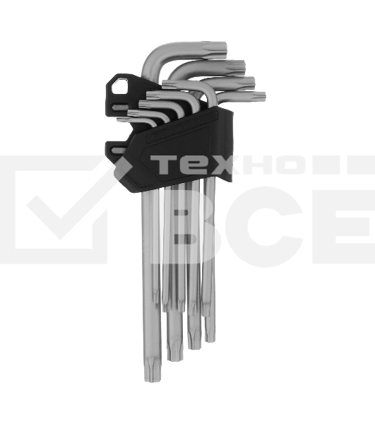 Набор ключей имбусовых Torx-Tempered, TT10-50, CrV, 9 шт., удлиненные Сибртех