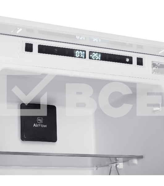 Встраиваемый холодильник Maunfeld MBF177NFFWGR Inverter белый двухкамерный 194/57 л морозилка снизу, NoFrost