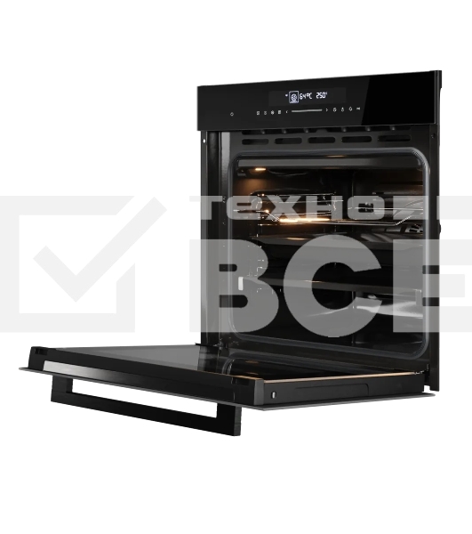 Встраиваемый духовой шкаф Kuppersberg HT 613 Black, High-Tech, объем 72 л, 12 режимов работы, быстрый нагрев, телескопические направляющие, доводчик двери, таймер, термощуп, 3 стекла в дверце, сенсорное управление, блокировка от детей, энергоэффективность