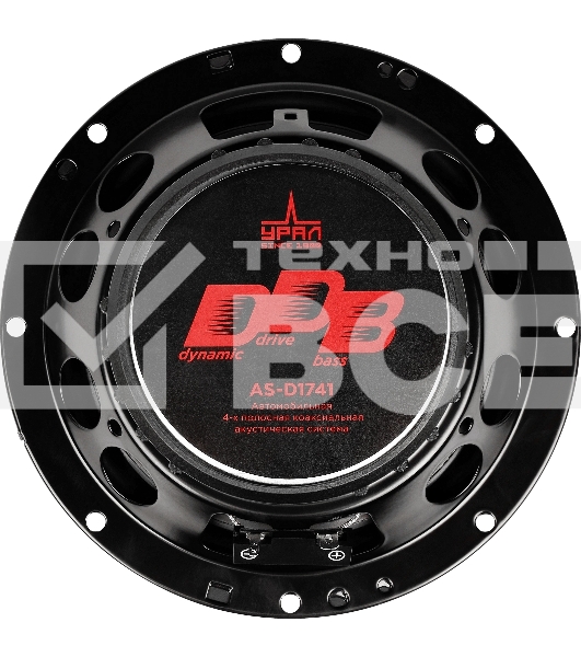 Колонки автомобильные Ural DDB AS-D1741 190Вт 16см (6.5дюйм) (ком.:2кол.) коаксиальные четырехполосные