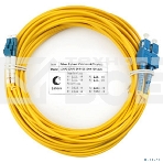 Комм. шнур оптический Cabeus Tight Buffer, Duplex LC/SC, OS2 9/125, LSZH, 20м, Ø 3мм, синий хвостовик, цвет: жёлтый, фото 1