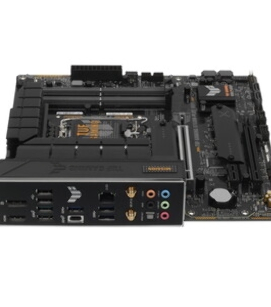 Материнская плата ASUS TUF GAMING B760-PLUS WIFI, LGA 1700, Intel B760, 4xDDR5, 4xSATA, 3xM.2, 1xPCI-E 5.0 x16, 1xPCI-E 3.0 x4, 1xUSB-A 3.2 Gen 2, 3xUSB-A 3.2 Gen 1, 1xUSB-C 3.2 Gen 2x2, 1x2.5Gb LAN, 5x3.5 мм, 7.1, Wi-Fi 6, Bluetooth 5.2, Standard-ATX