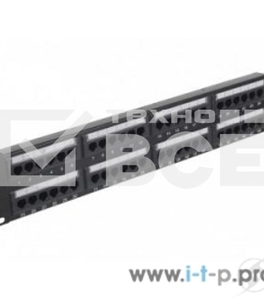 Монтажное оборудование Gembird Коммутационная панель Cablexpert с задним организатором, 48 портов категории 5E, размер 19''(NPP-C548CM-001)