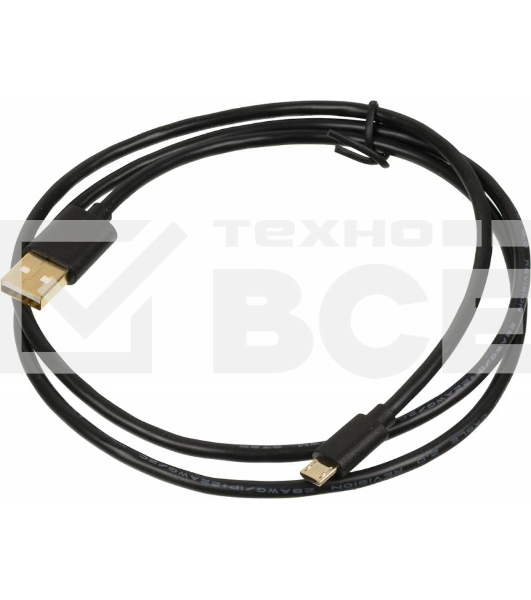 Кабель USB2.0 2A Square Connector USB A (m)/micro USB B (m) 1м Позолоченные контакты